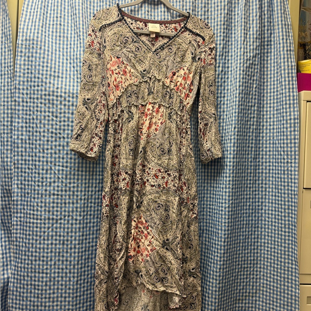 Elegant Paisley Print Dress